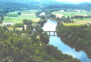 View of the Dordogne Valley from Hotel L'Esplanade in Domme.